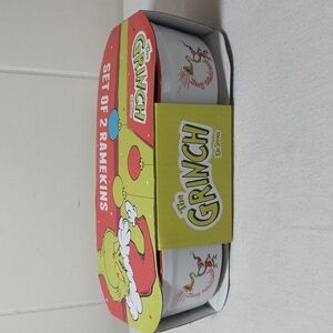 Dr. Seuss How the Grinch Stole Christmas Set of Two Ramekins Holiday Grinchmas